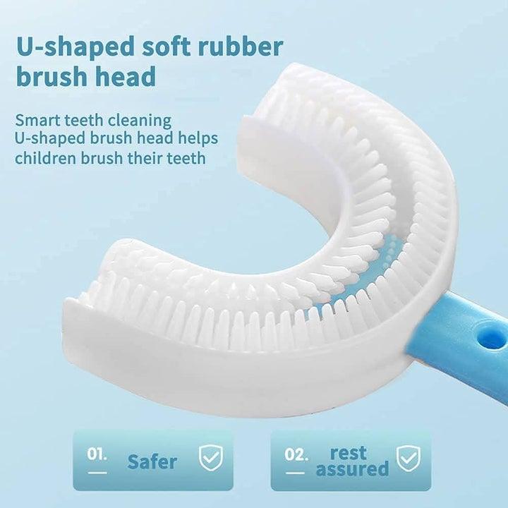 (Pack of 3) Baby Kids U-Shaped Soft Silicone Toothbrush