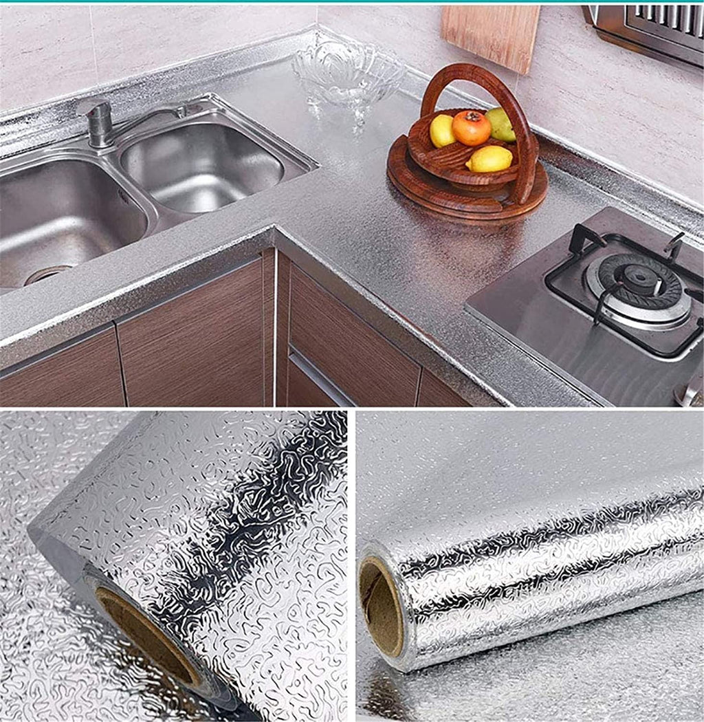 (Pack of 03) Silver Foil Kitchen Waterproof & Oil Proof