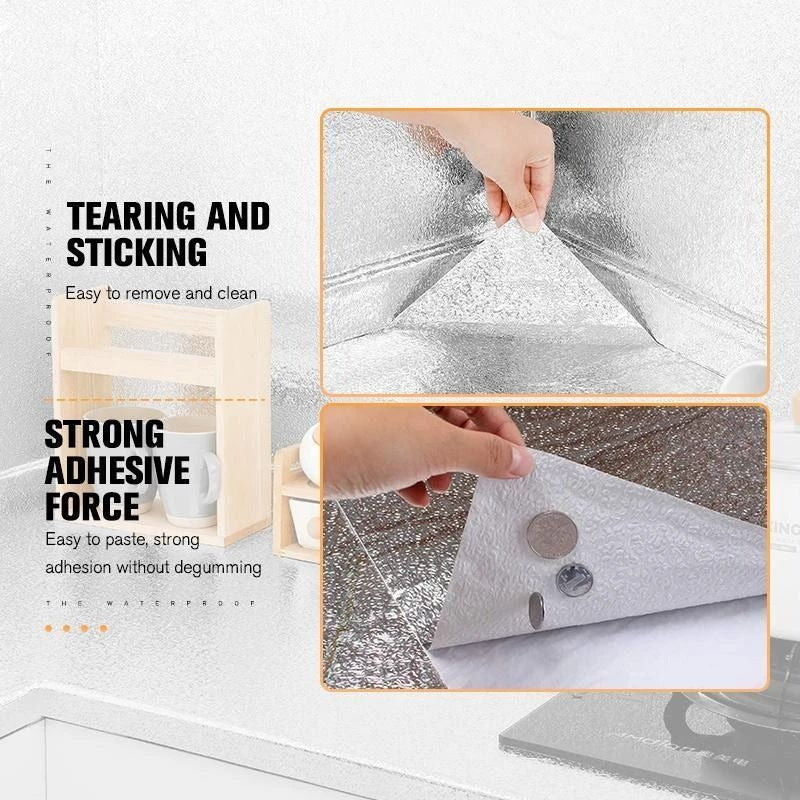 (Pack of 03) Silver Foil Kitchen Waterproof & Oil Proof